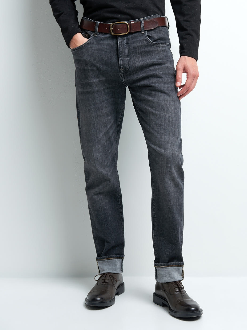 Jean denim regular en coton mélangé - DEVRED 1902