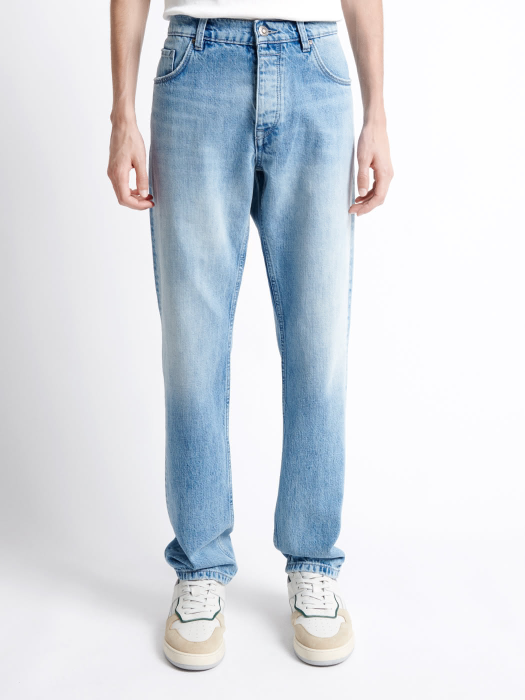 Jean denim regular en coton blanchi - DEVRED 1902