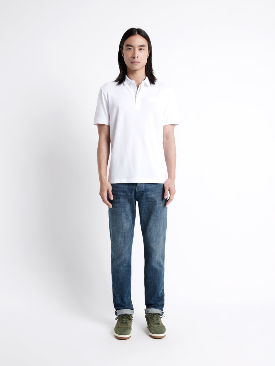Jean denim délavé en coton stretch - DEVRED 1902