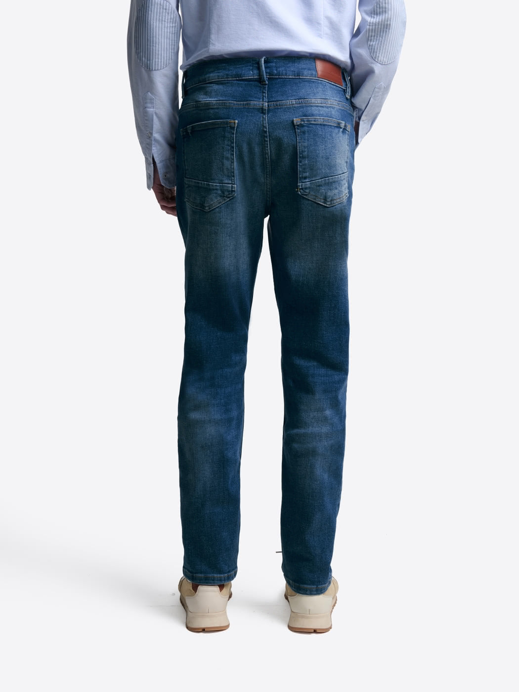 Jean denim faux-uni en coton mélangé - DEVRED 1902