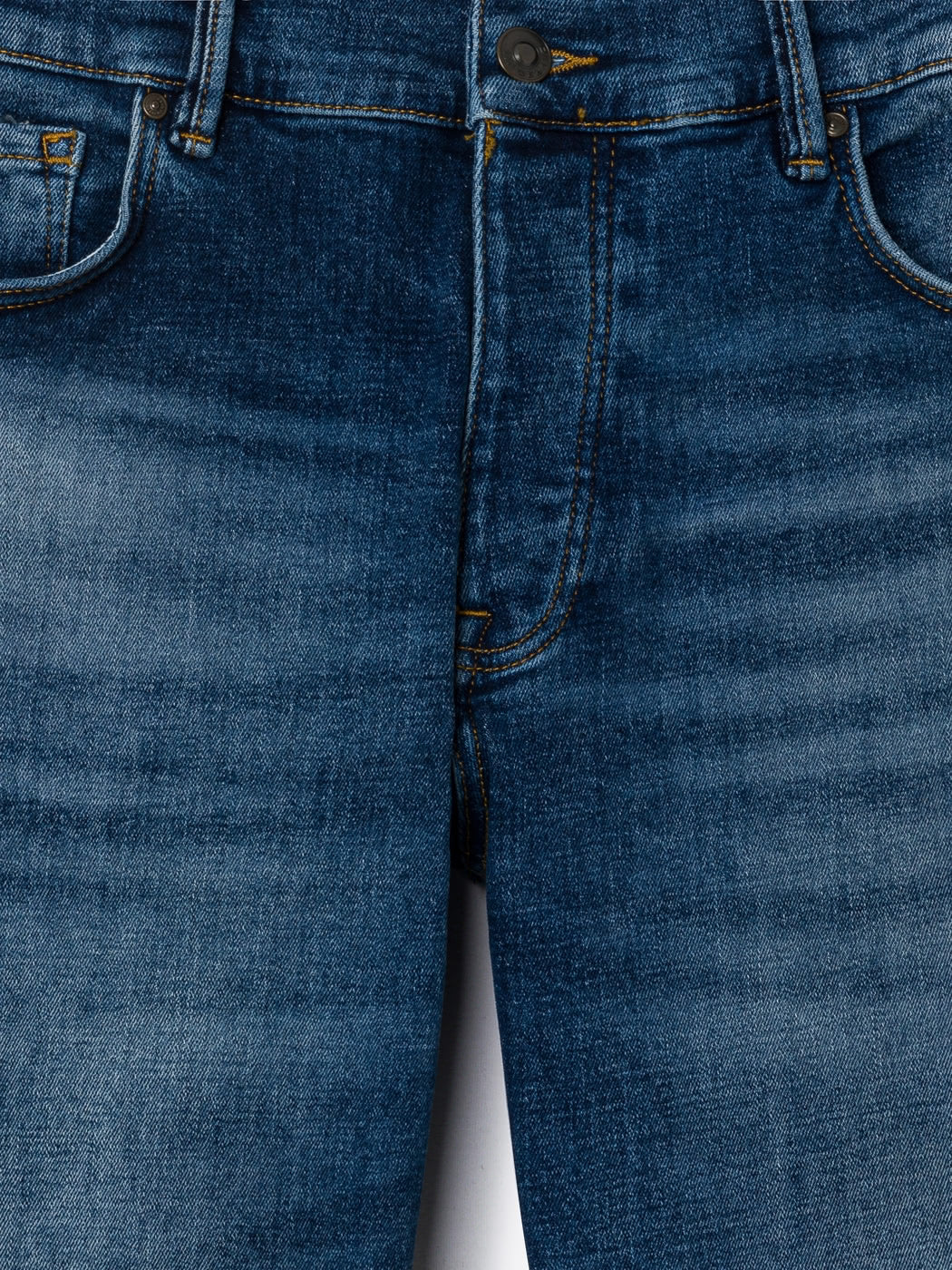 Jean denim faux-uni en coton mélangé - DEVRED 1902