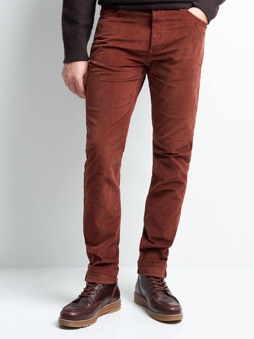 Jean couleur slim stretch en velours - DEVRED 1902
