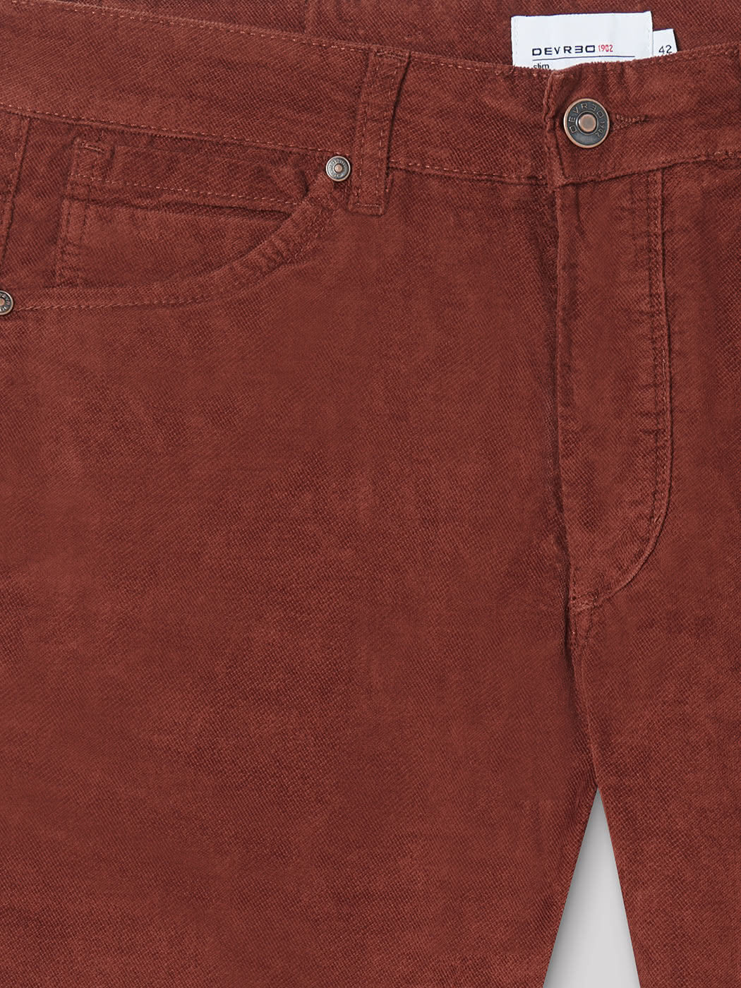 Jean couleur slim stretch en velours - DEVRED 1902