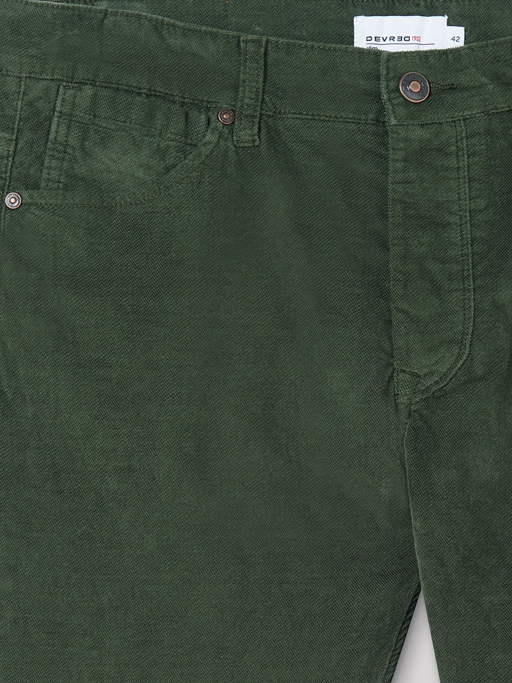 Jean couleur slim stretch en velours - DEVRED 1902