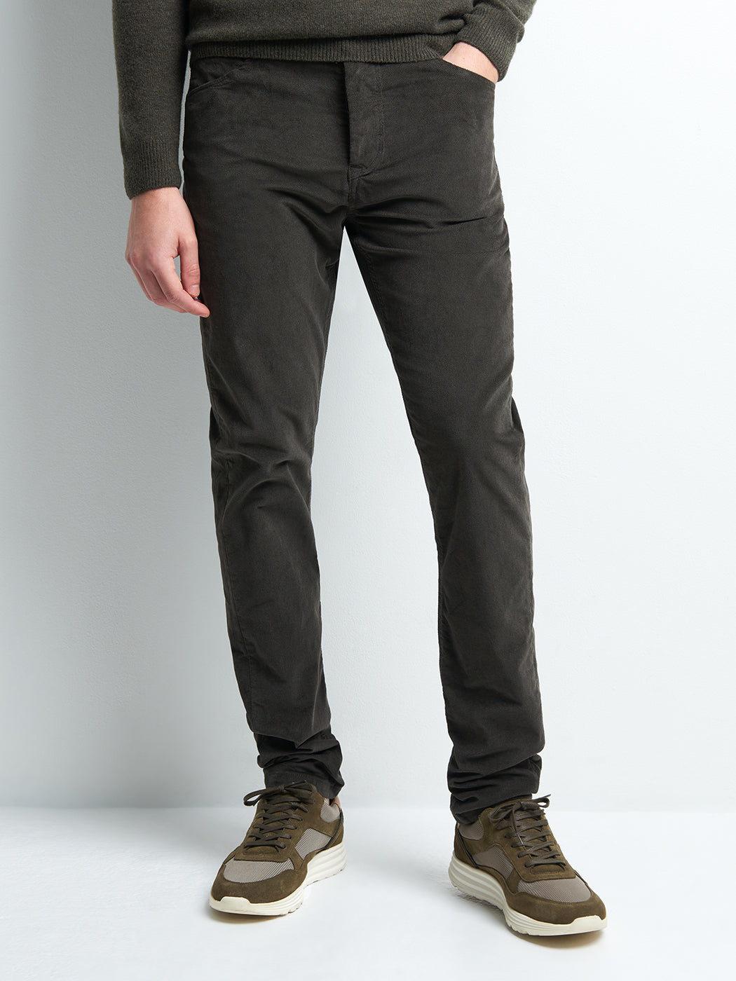 Jean couleur slim stretch en velours - DEVRED 1902