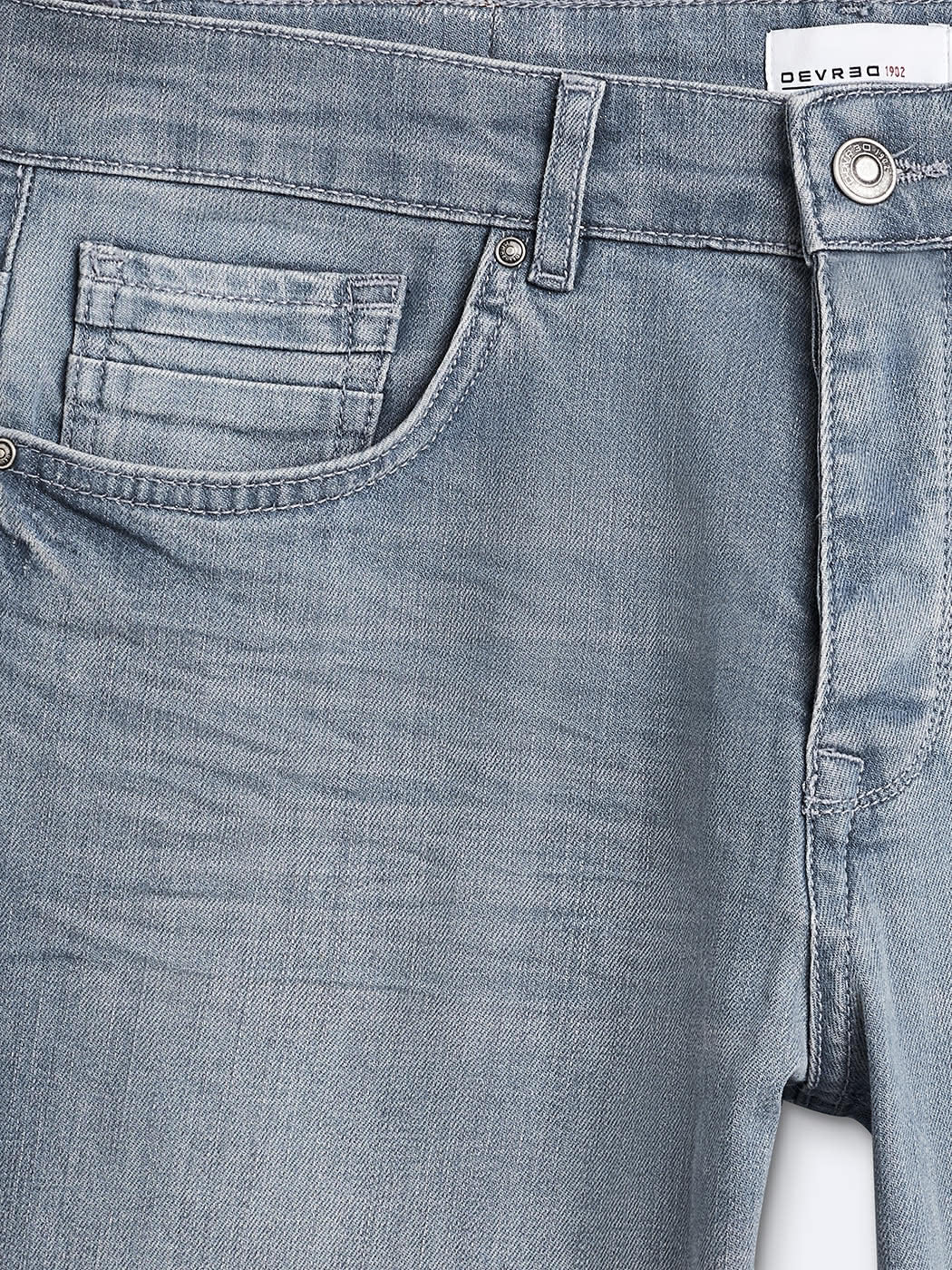 Jean couleur slim en coton élasthane uni - DEVRED 1902
