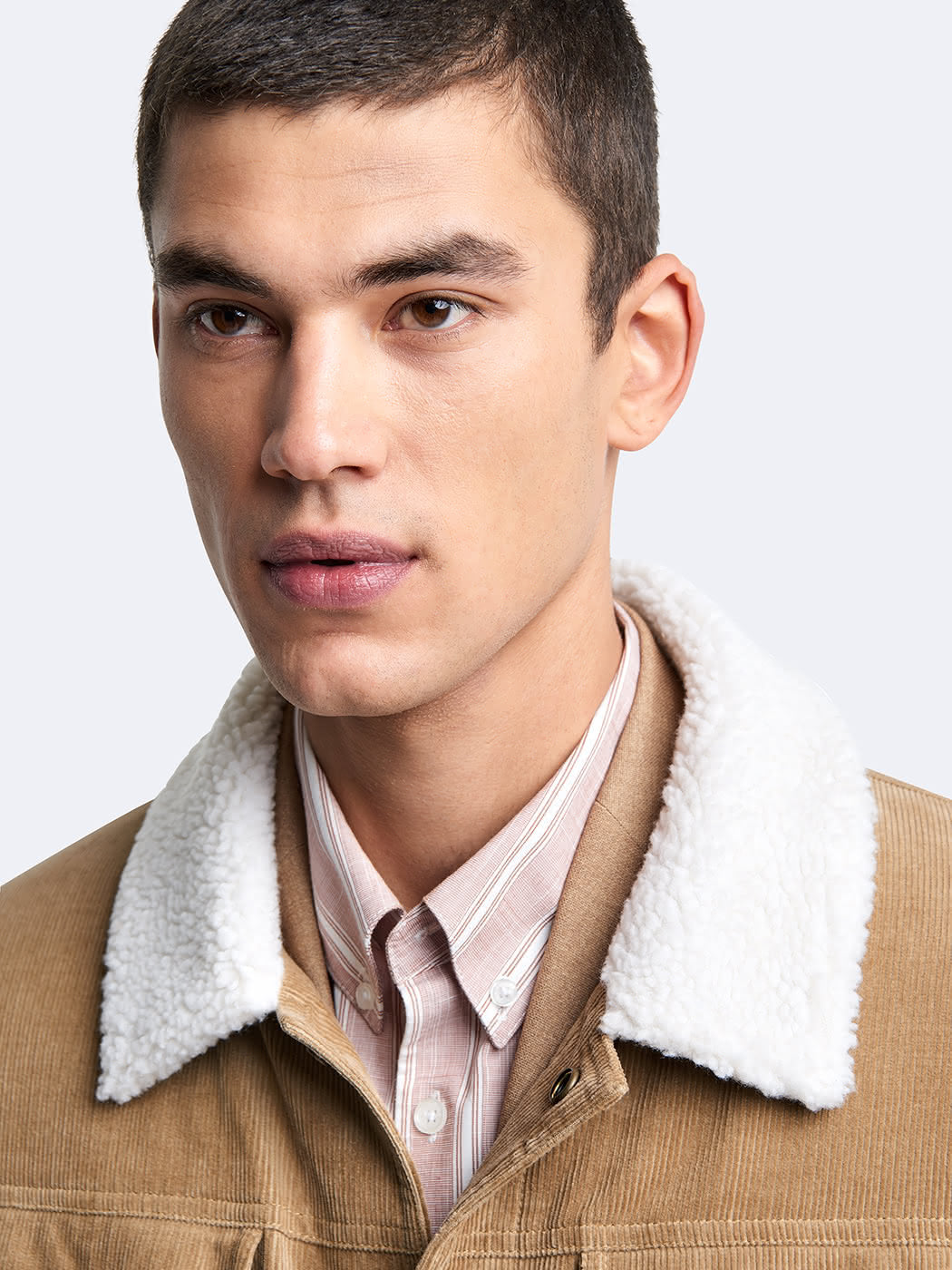 Blouson en velours côtelé col sherpa - DEVRED 1902