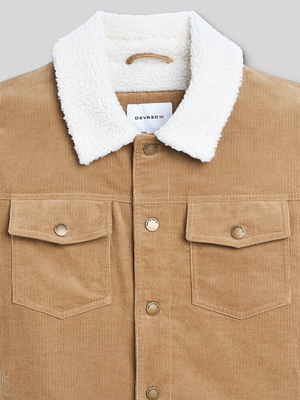 Blouson en velours côtelé col sherpa - DEVRED 1902