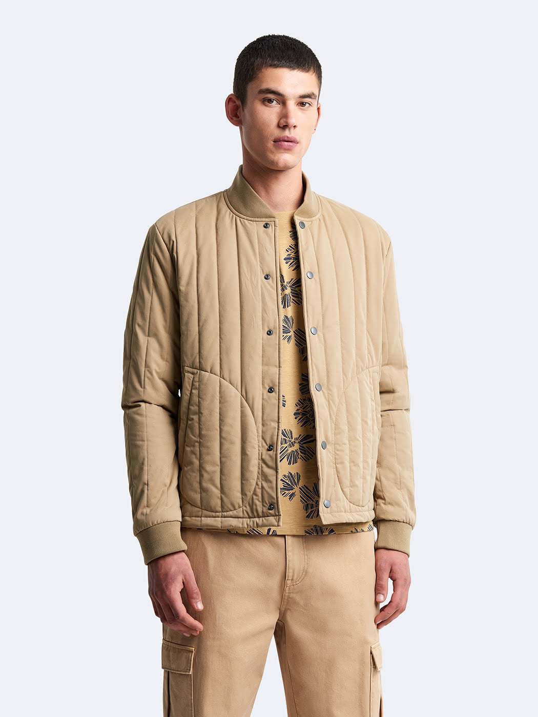 Blouson bomber matelassé col teddy - DEVRED 1902
