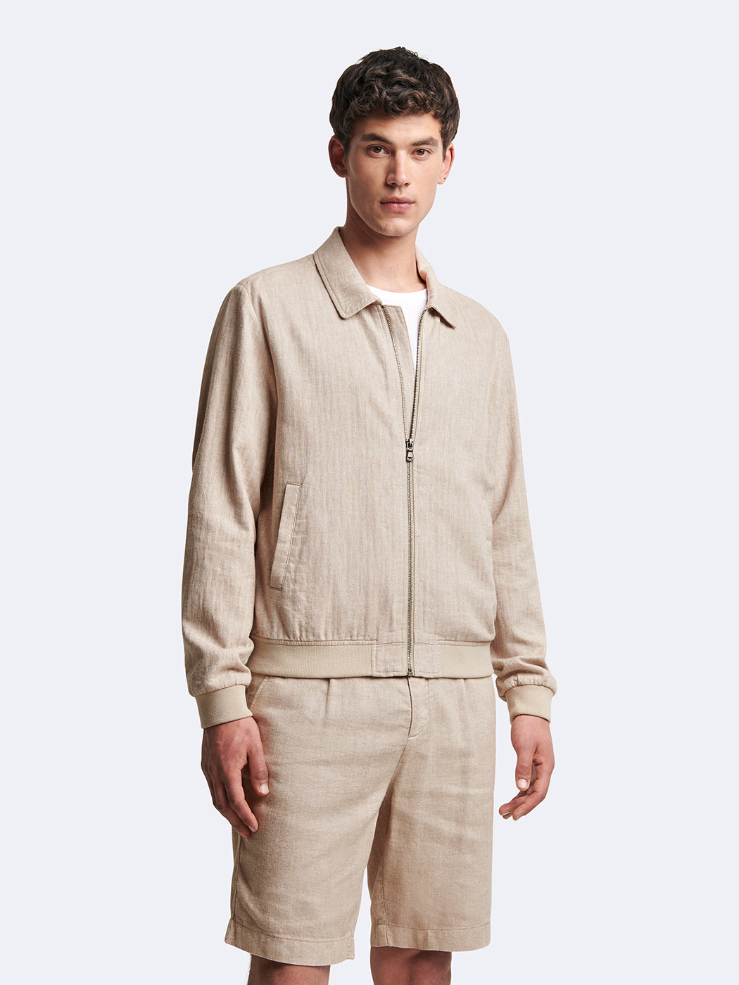 Blouson en coton-lin col chemise - DEVRED 1902