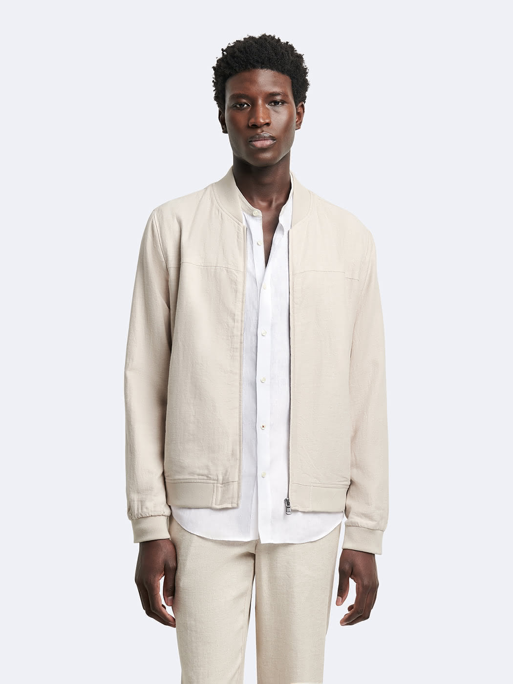 Blouson en coton-lin col teddy - DEVRED 1902