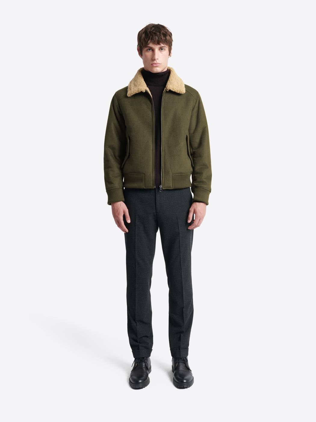 Blouson aviateur col sherpa - L'atelier - DEVRED 1902