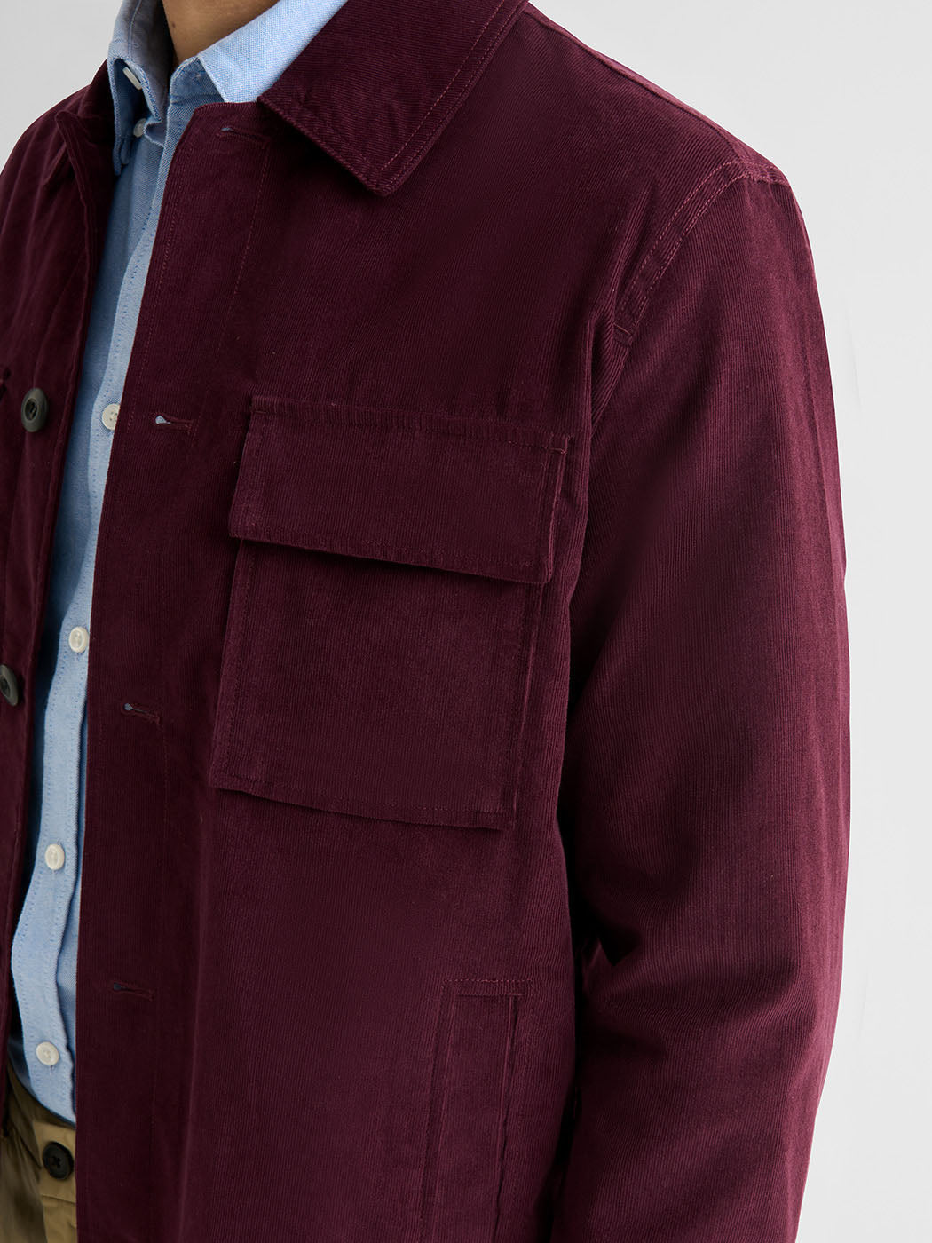 Veste casual en velours col chemise - DEVRED 1902