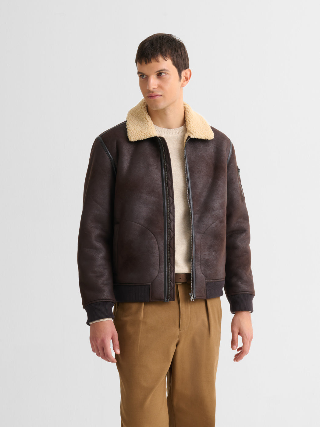 Blouson aviateur col sherpa - DEVRED 1902
