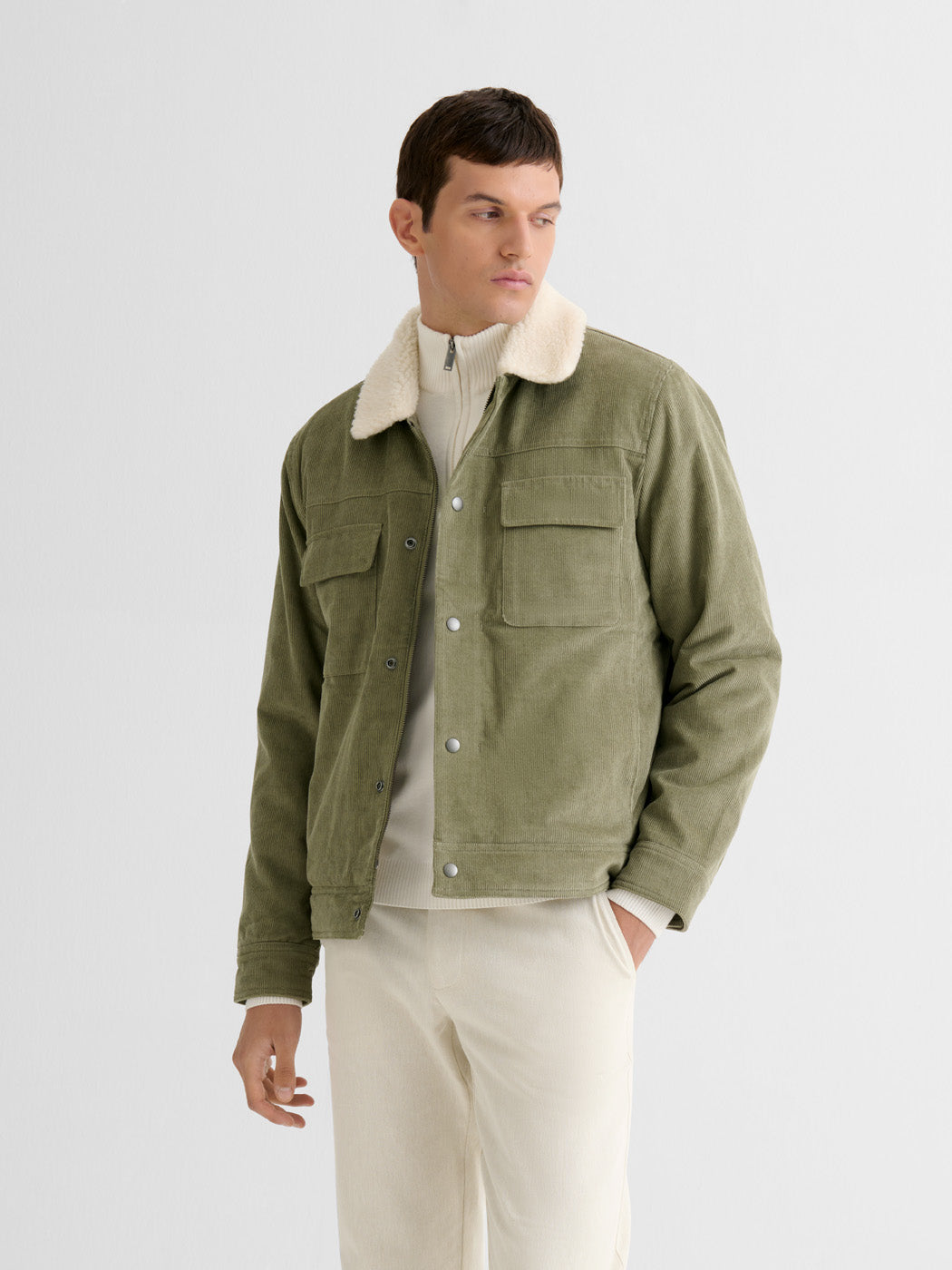 Veste en velours côtelé col sherpa - DEVRED 1902