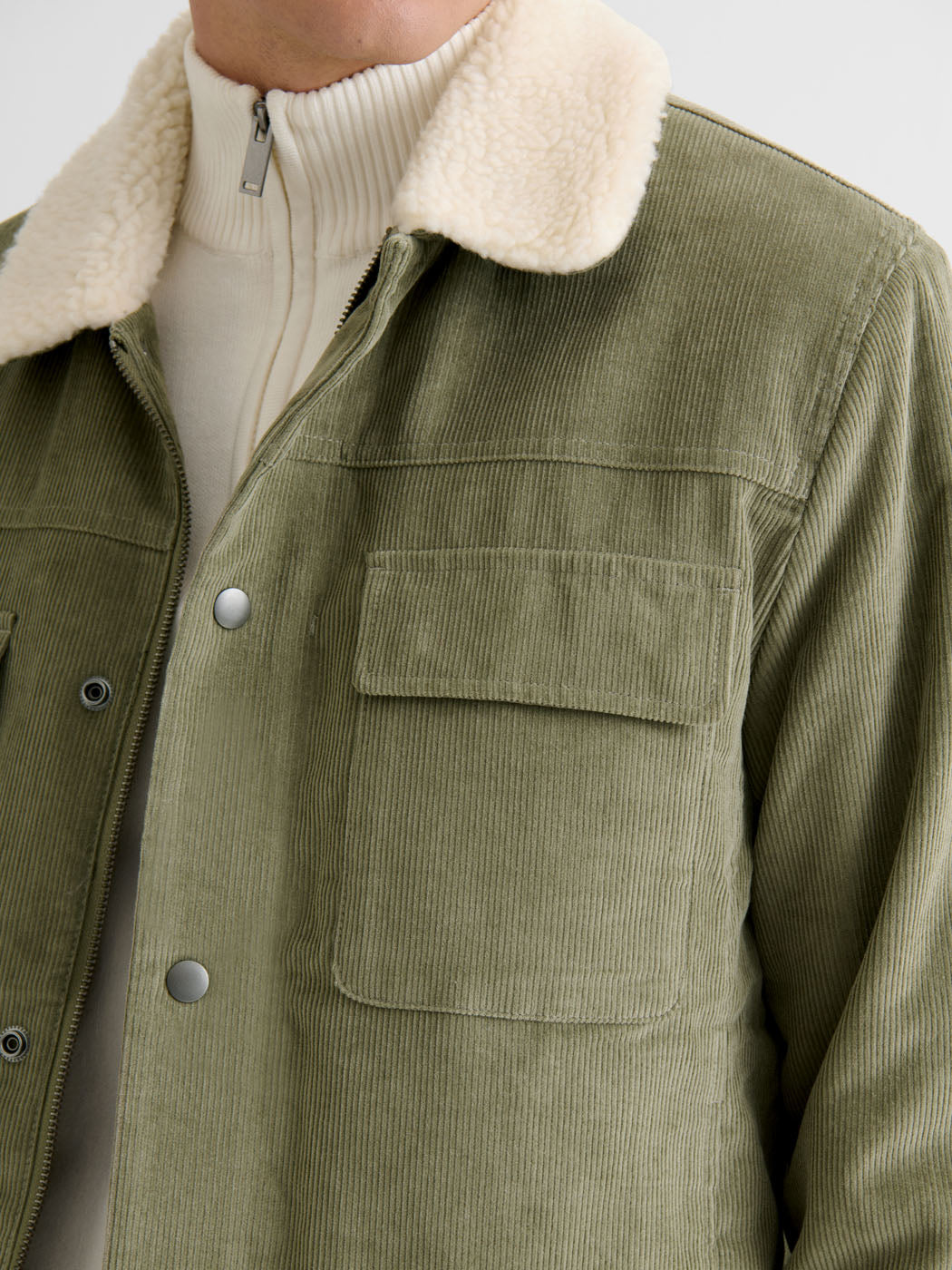 Veste en velours côtelé col sherpa - DEVRED 1902