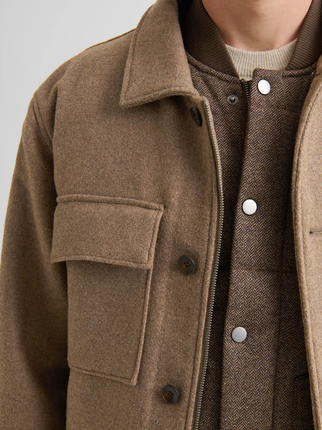 Veste casual doublée col chemise - DEVRED 1902
