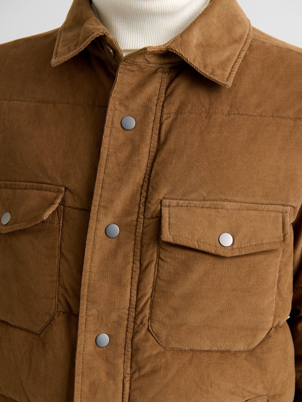 Blouson matelassé en velours col chemise - DEVRED 1902