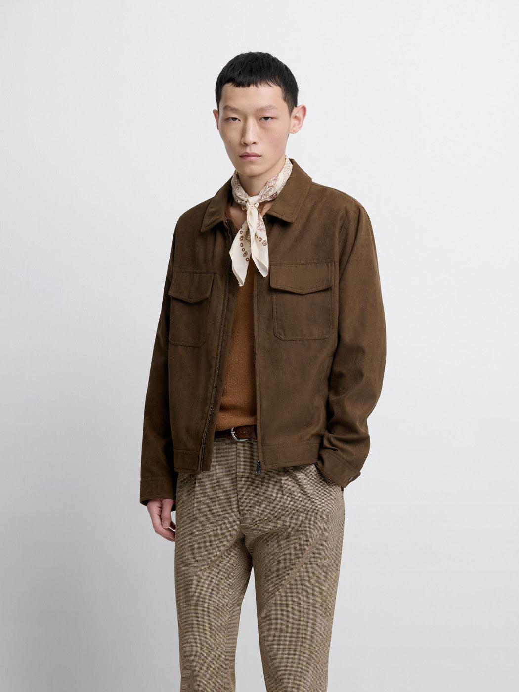 Blouson en suédine col chemise - DEVRED 1902