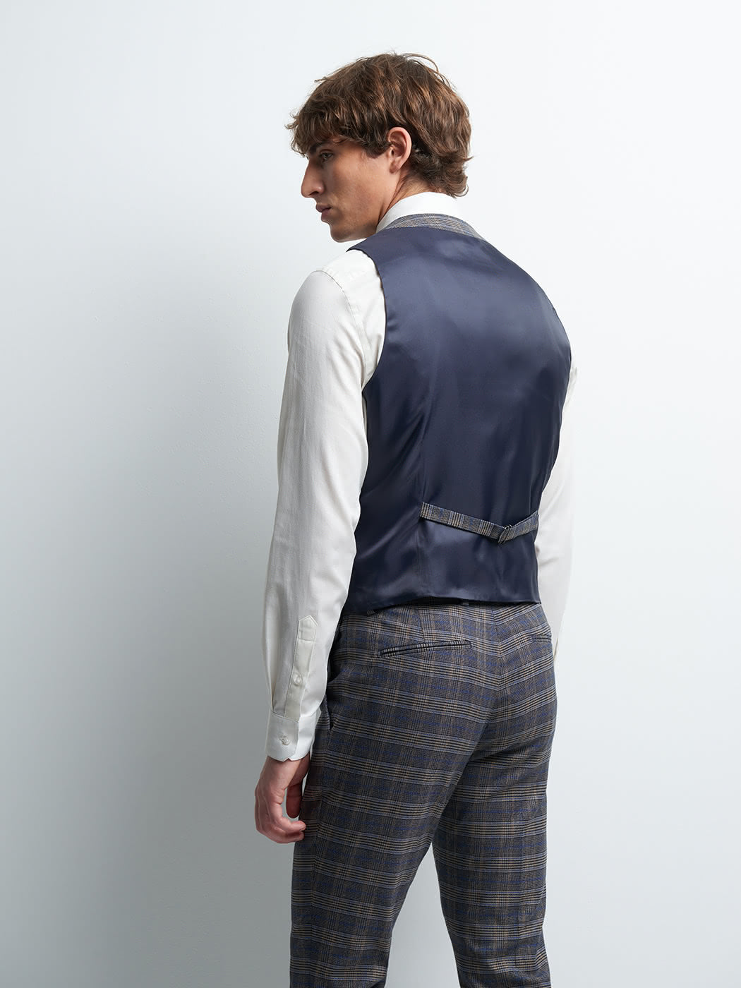 Gilet coordonnable stretch à carreaux - DEVRED 1902