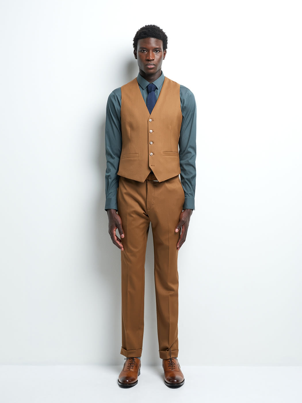 Gilet coordonnable en laine uni - DEVRED 1902
