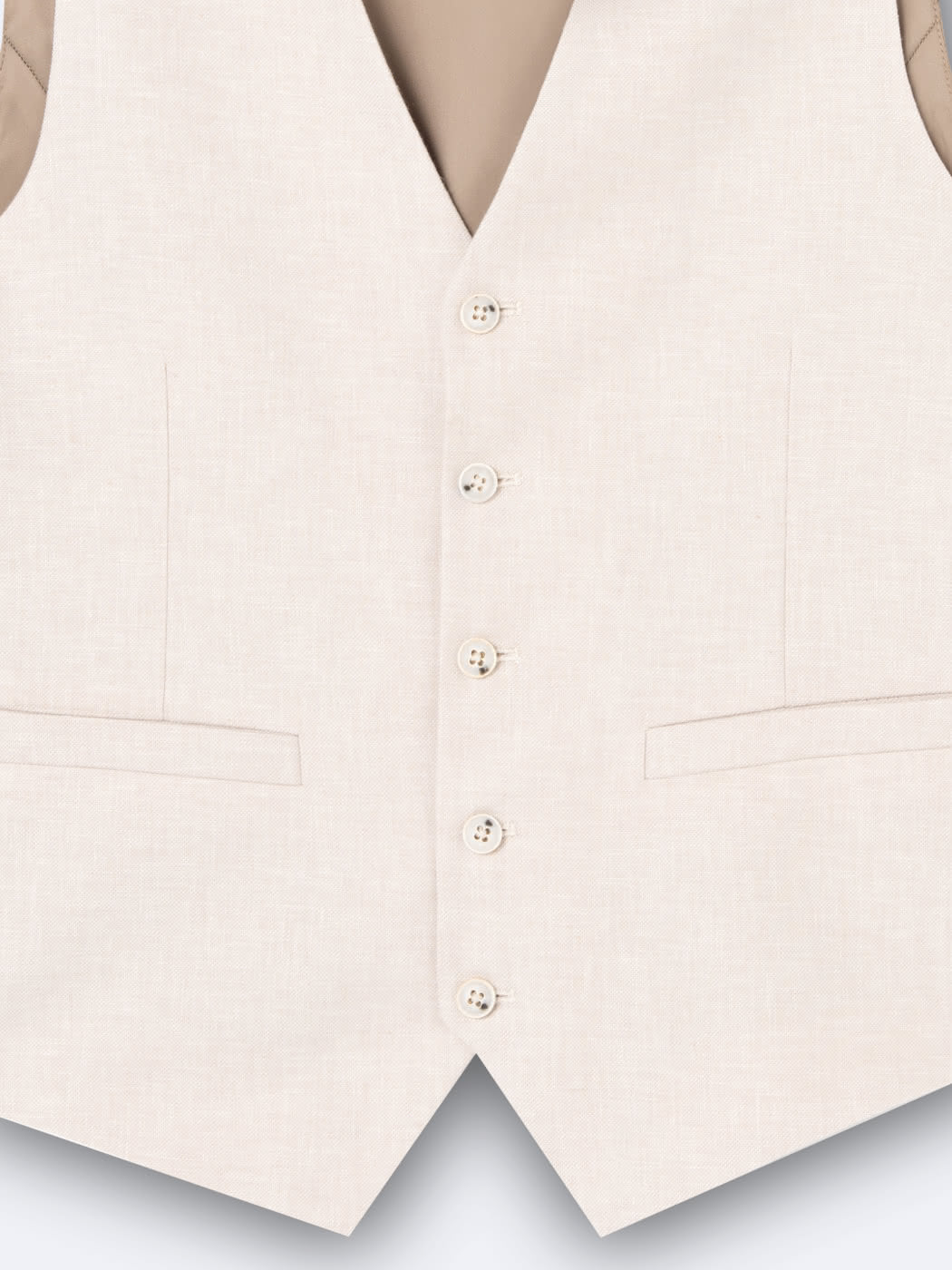 Gilet de costume en 100% coton lin - DEVRED 1902