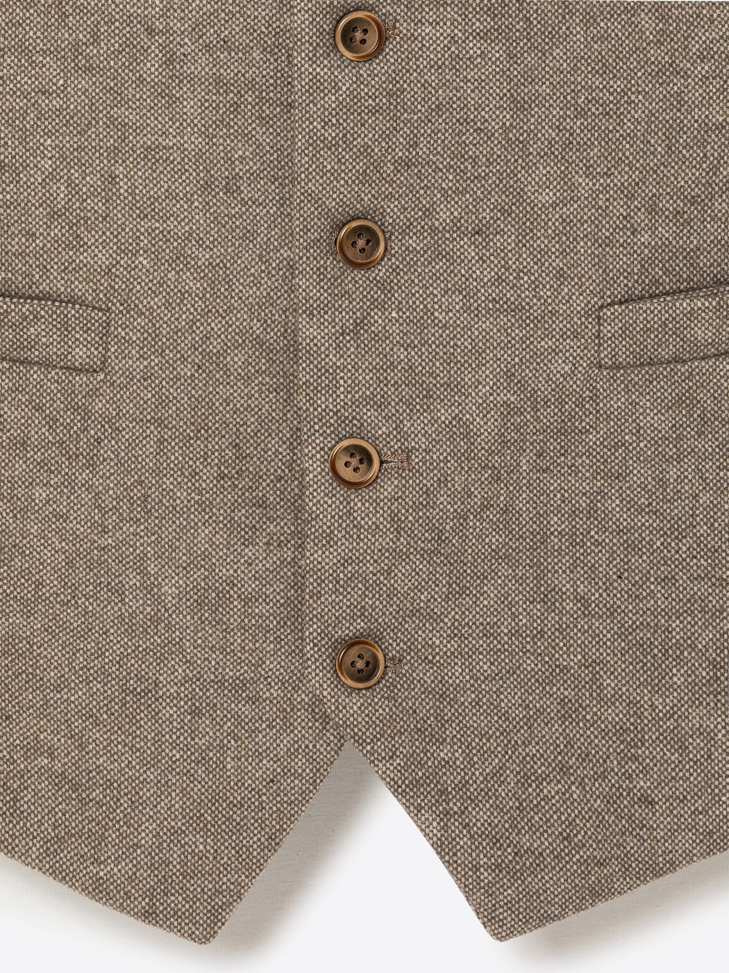 Gilet de costume regular en tweed chiné - DEVRED 1902