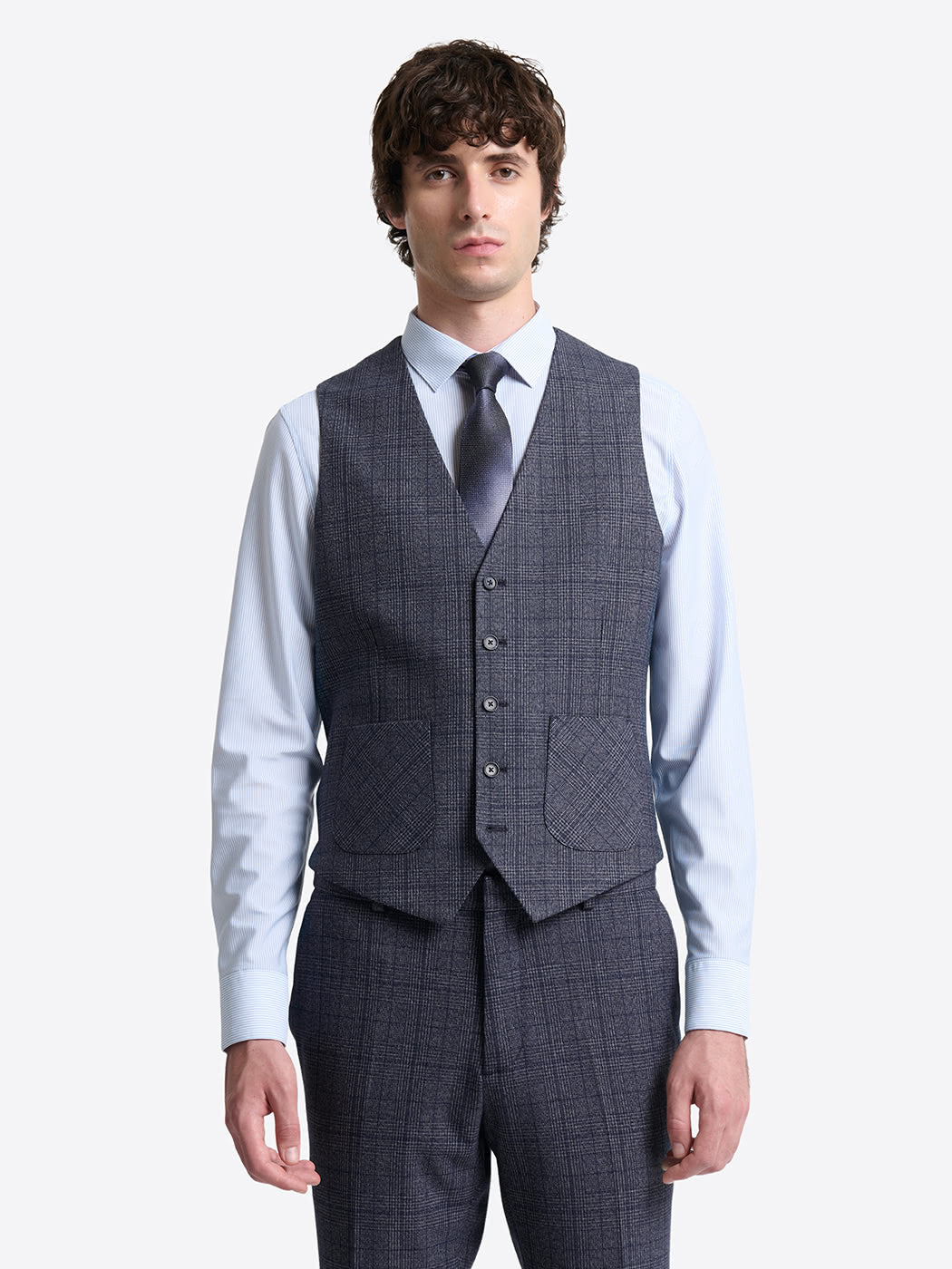 Gilet de costume stretch à carreaux - DEVRED 1902