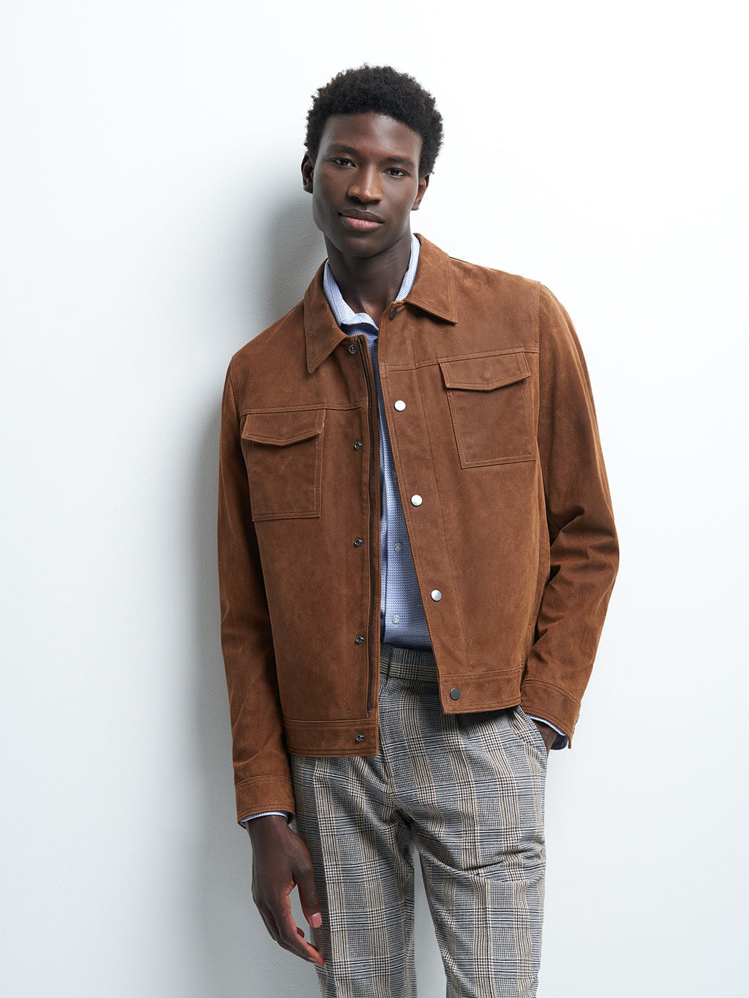 Blouson en cuir col chemise - DEVRED 1902