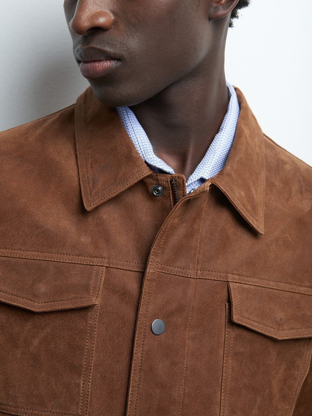 Blouson en cuir col chemise - DEVRED 1902