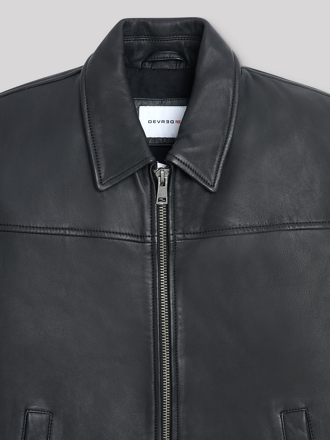 Blouson en cuir col chemise - DEVRED 1902