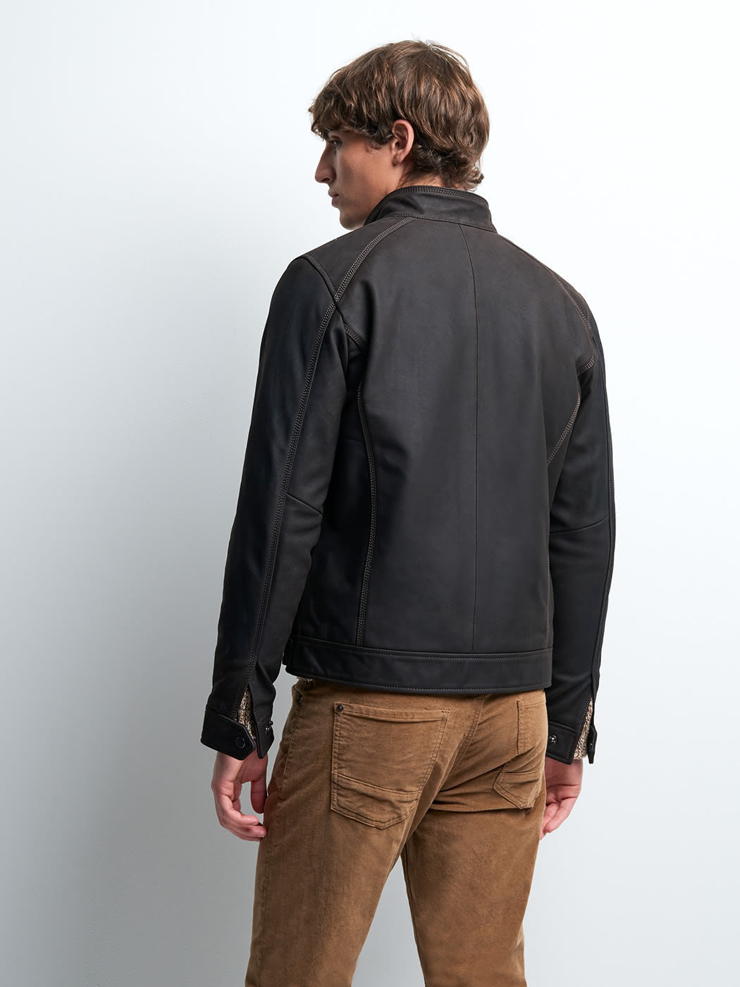 Blouson en cuir col montant - DEVRED 1902