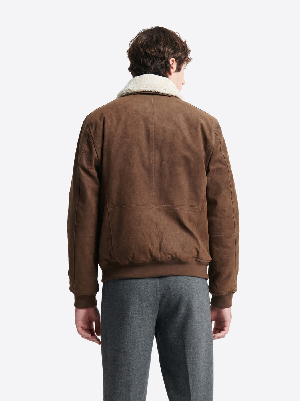 Blouson col sherpa en cuir - DEVRED 1902