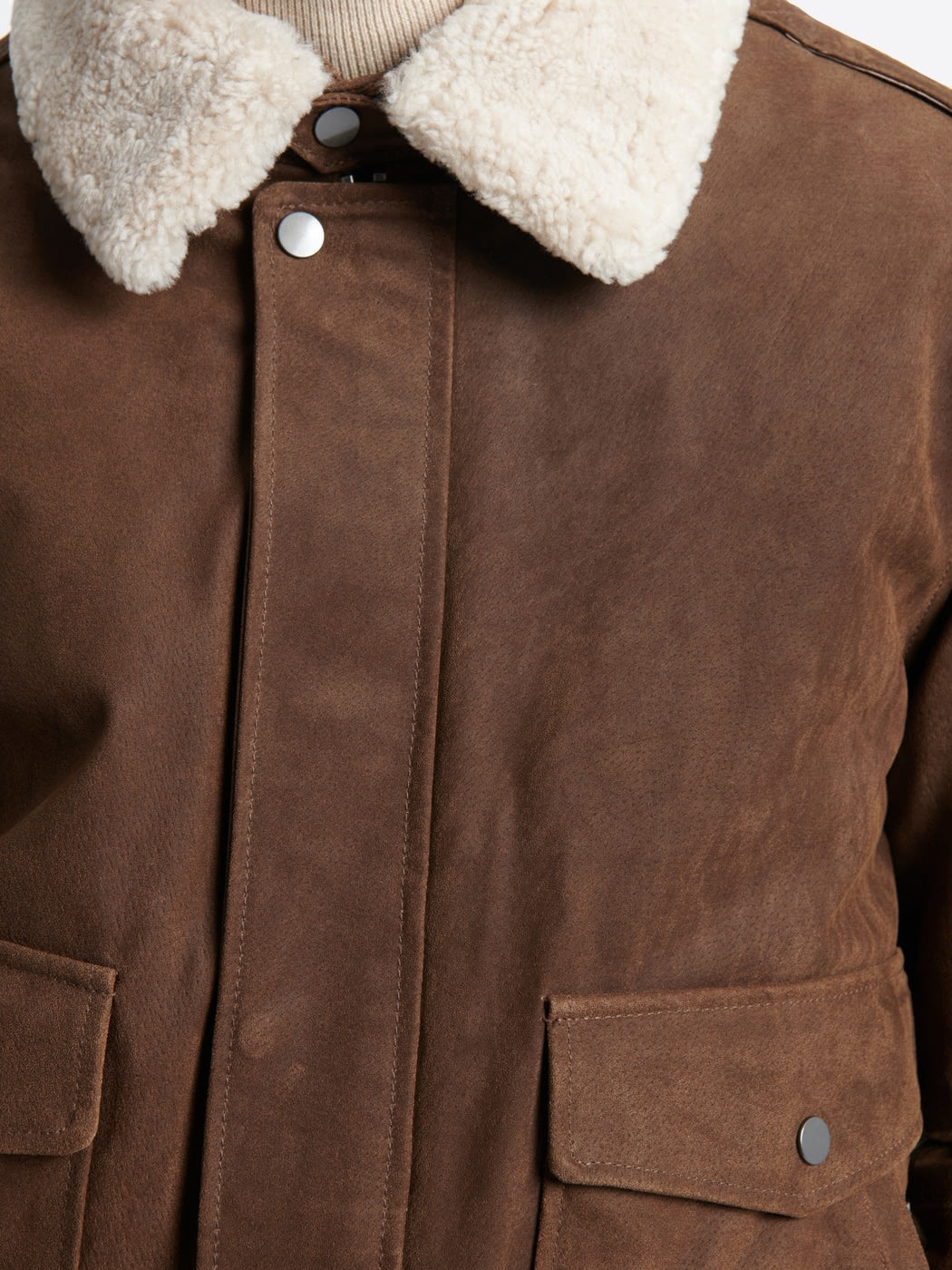 Blouson col sherpa en cuir - DEVRED 1902