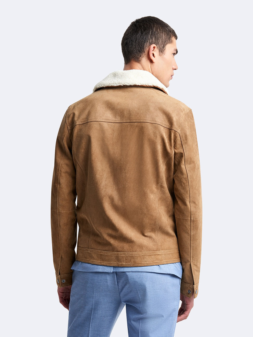 Blouson en cuir col sherpa - DEVRED 1902