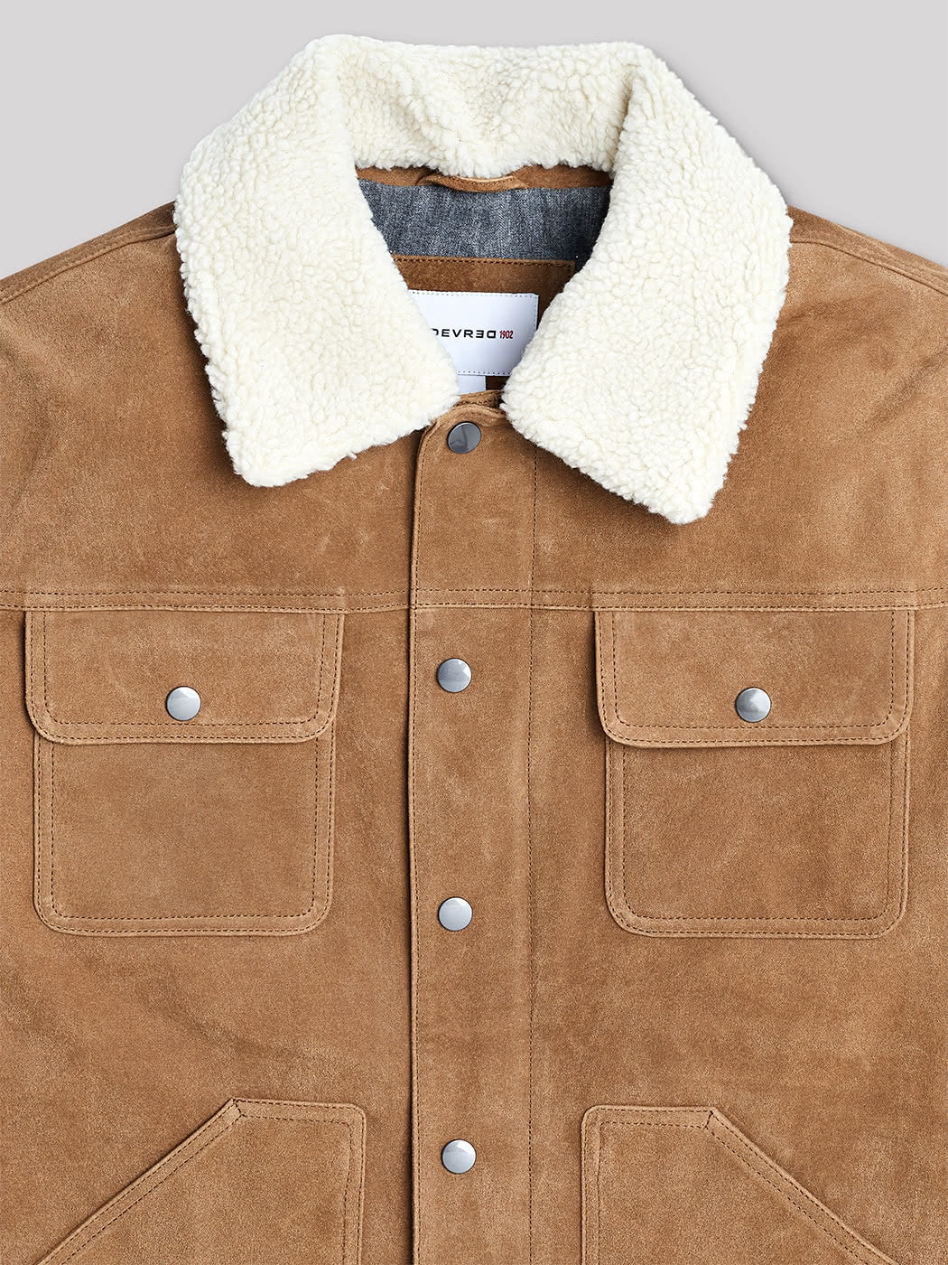 Blouson en cuir col sherpa - DEVRED 1902