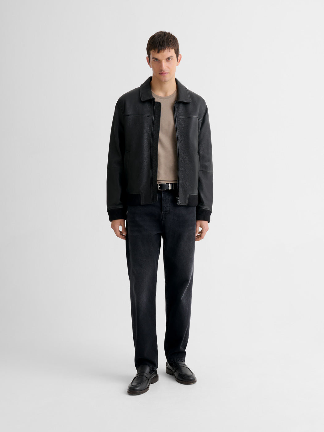 Blouson en cuir col sherpa - DEVRED 1902