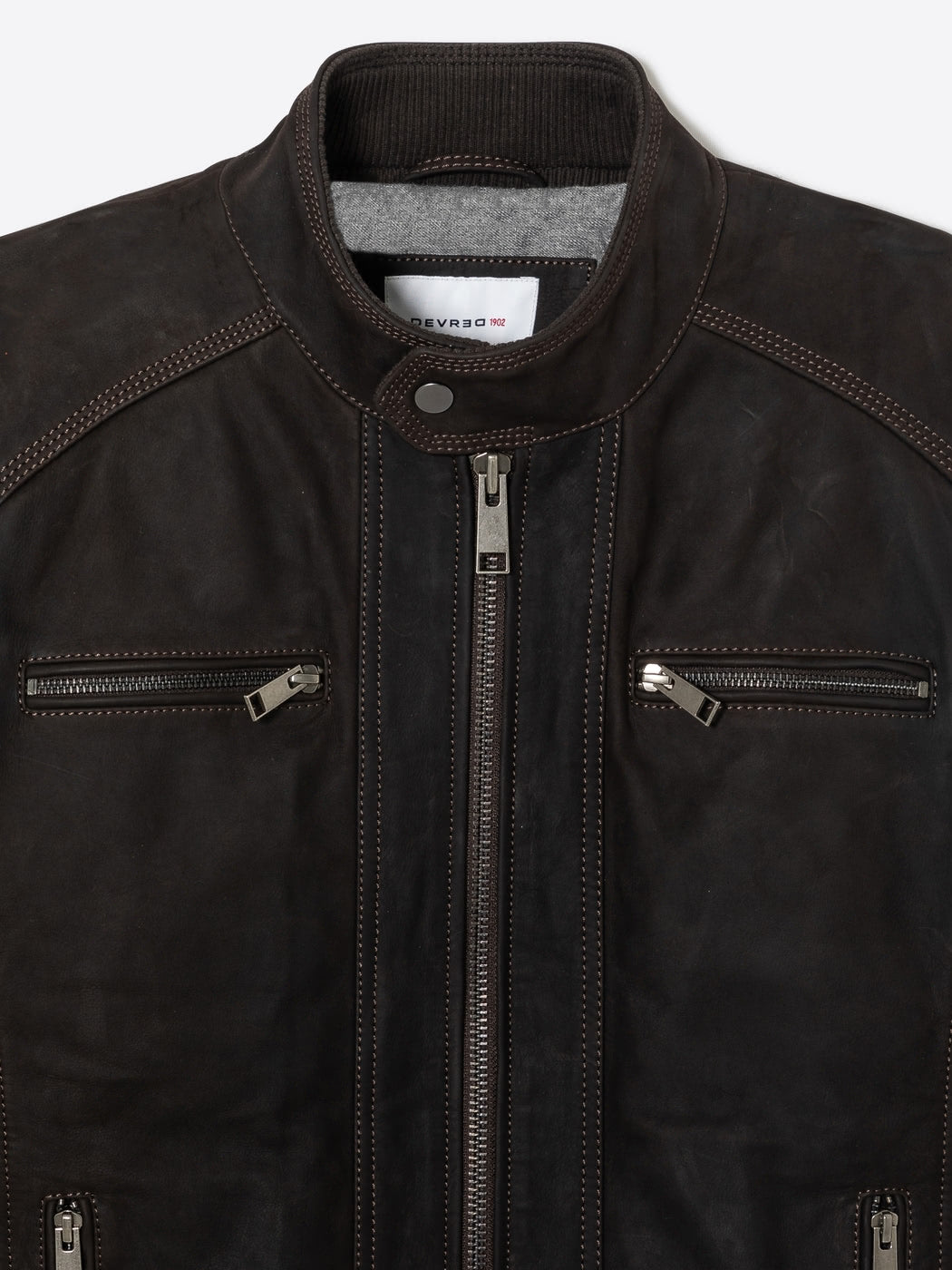 Blouson en cuir col montant - DEVRED 1902