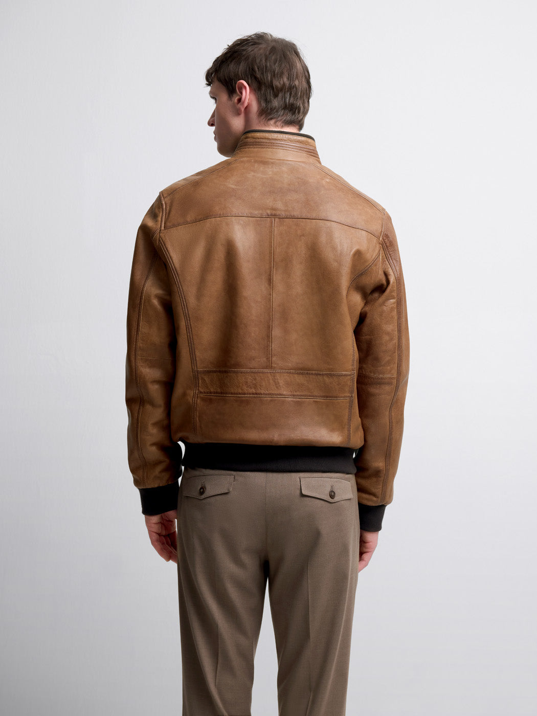 Blouson en cuir col montant - DEVRED 1902
