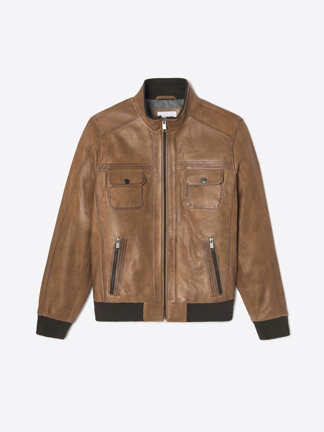 Blouson en cuir col montant - DEVRED 1902