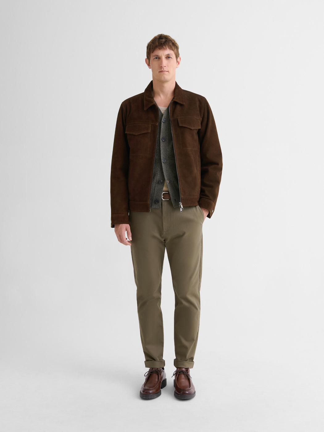 Blouson en cuir col chemise - DEVRED 1902