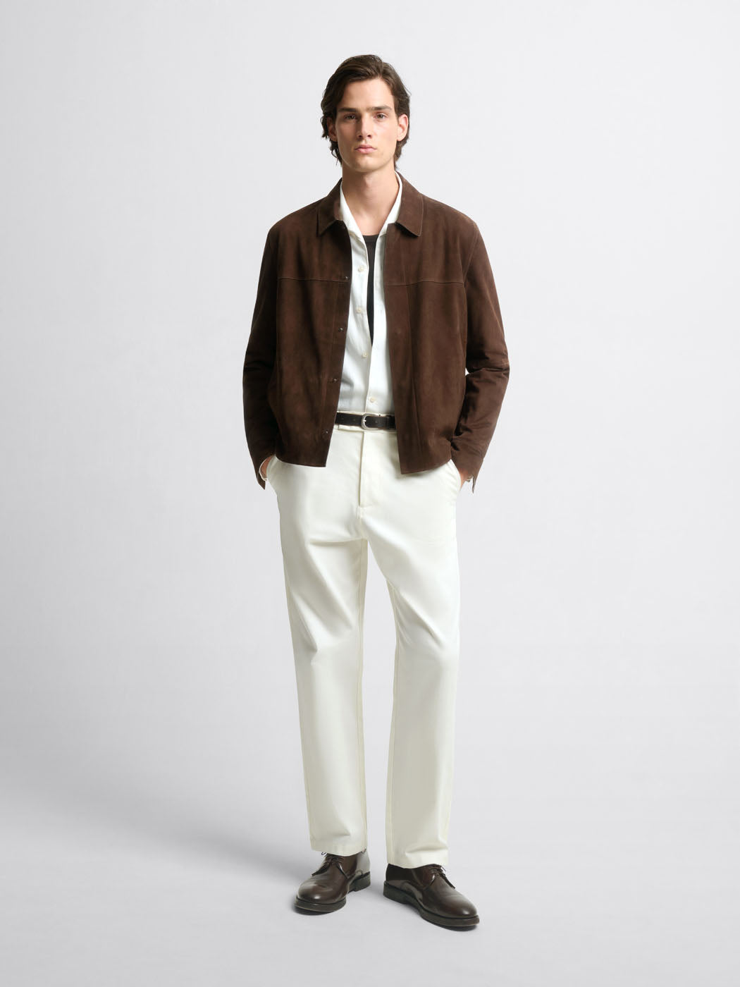 Blouson en cuir de chèvre col chemise - DEVRED 1902