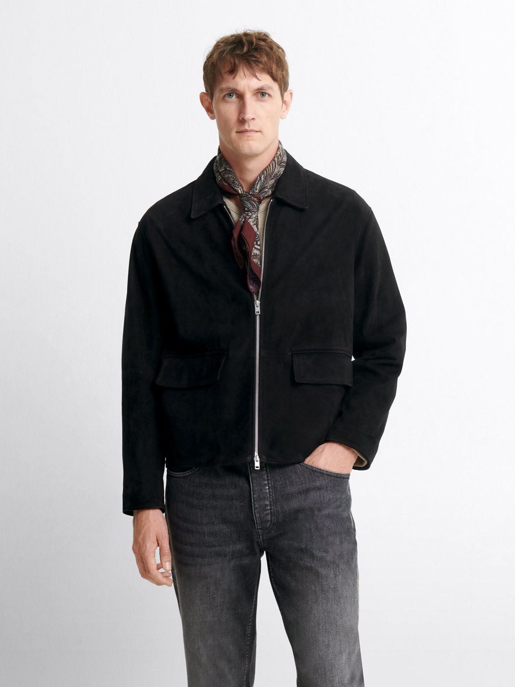 Blouson en cuir col chemise - DEVRED 1902