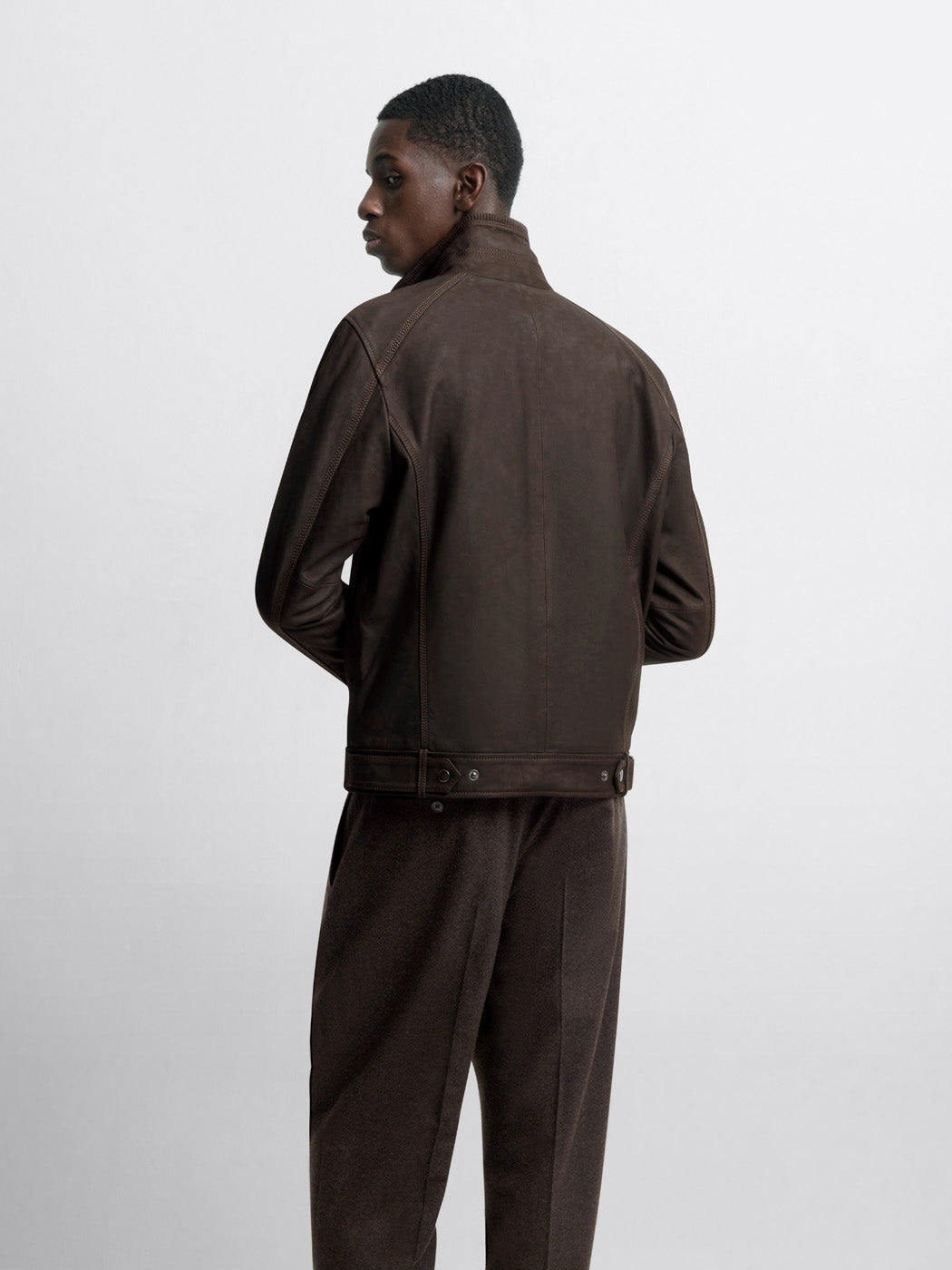 Blouson en cuir col montant - DEVRED 1902