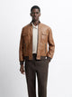Blouson en cuir col montant - DEVRED 1902