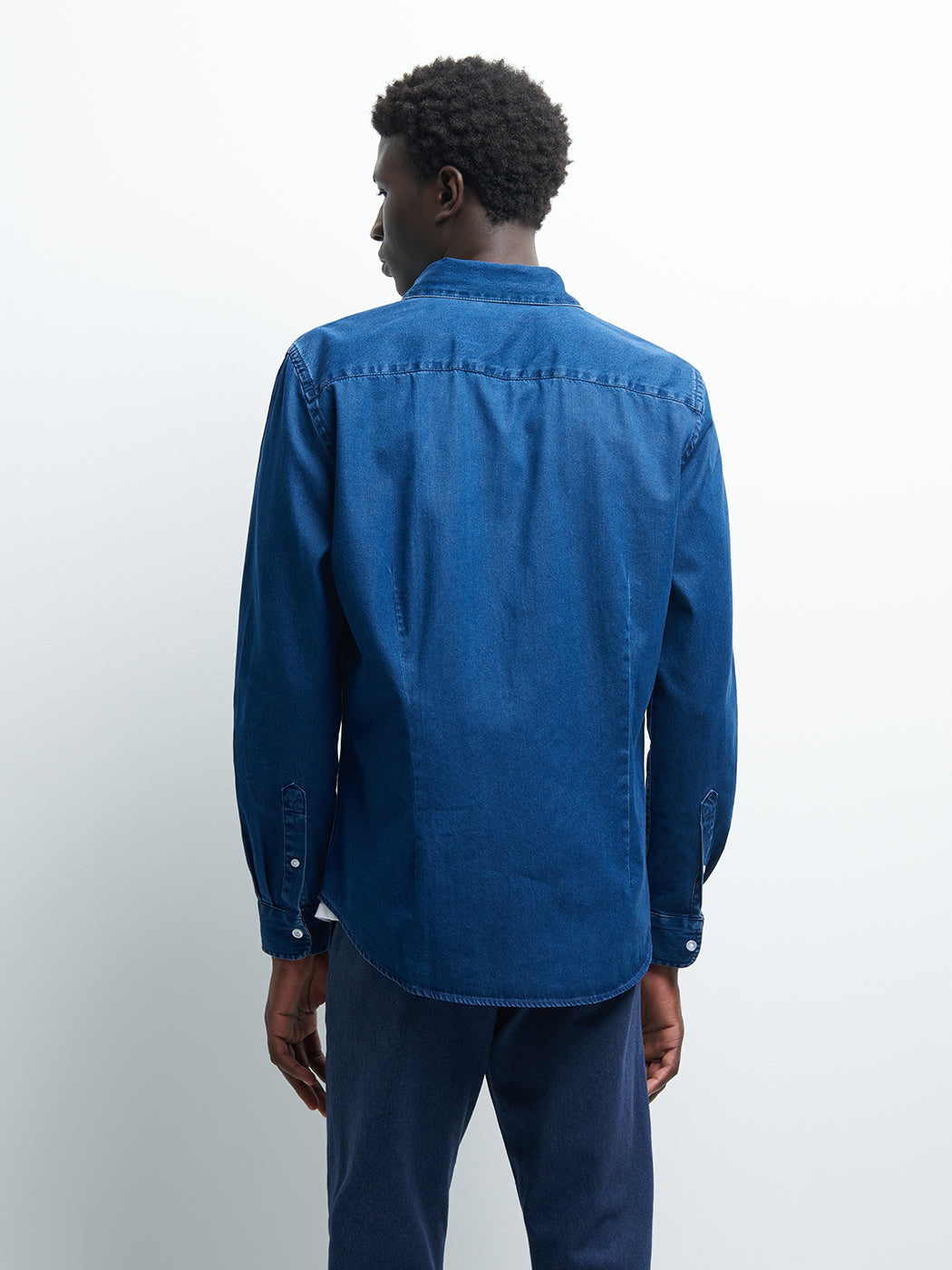 Chemise slim en denim unie - DEVRED 1902