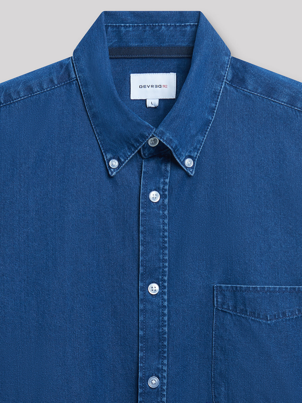 Chemise slim en denim unie - DEVRED 1902