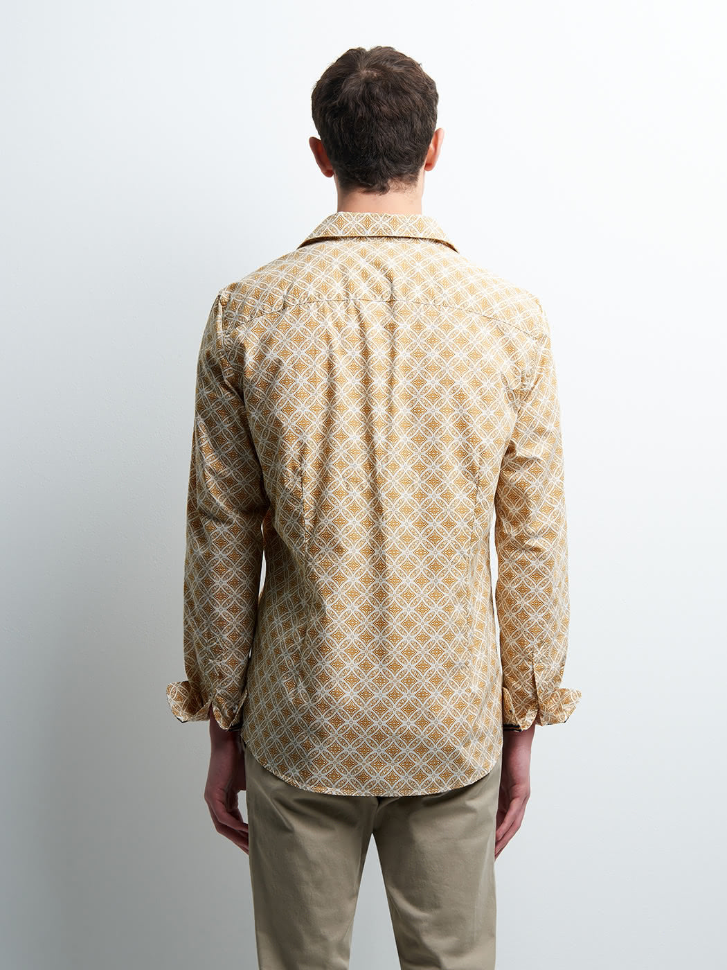 Chemise slim en popeline géométrique - DEVRED 1902