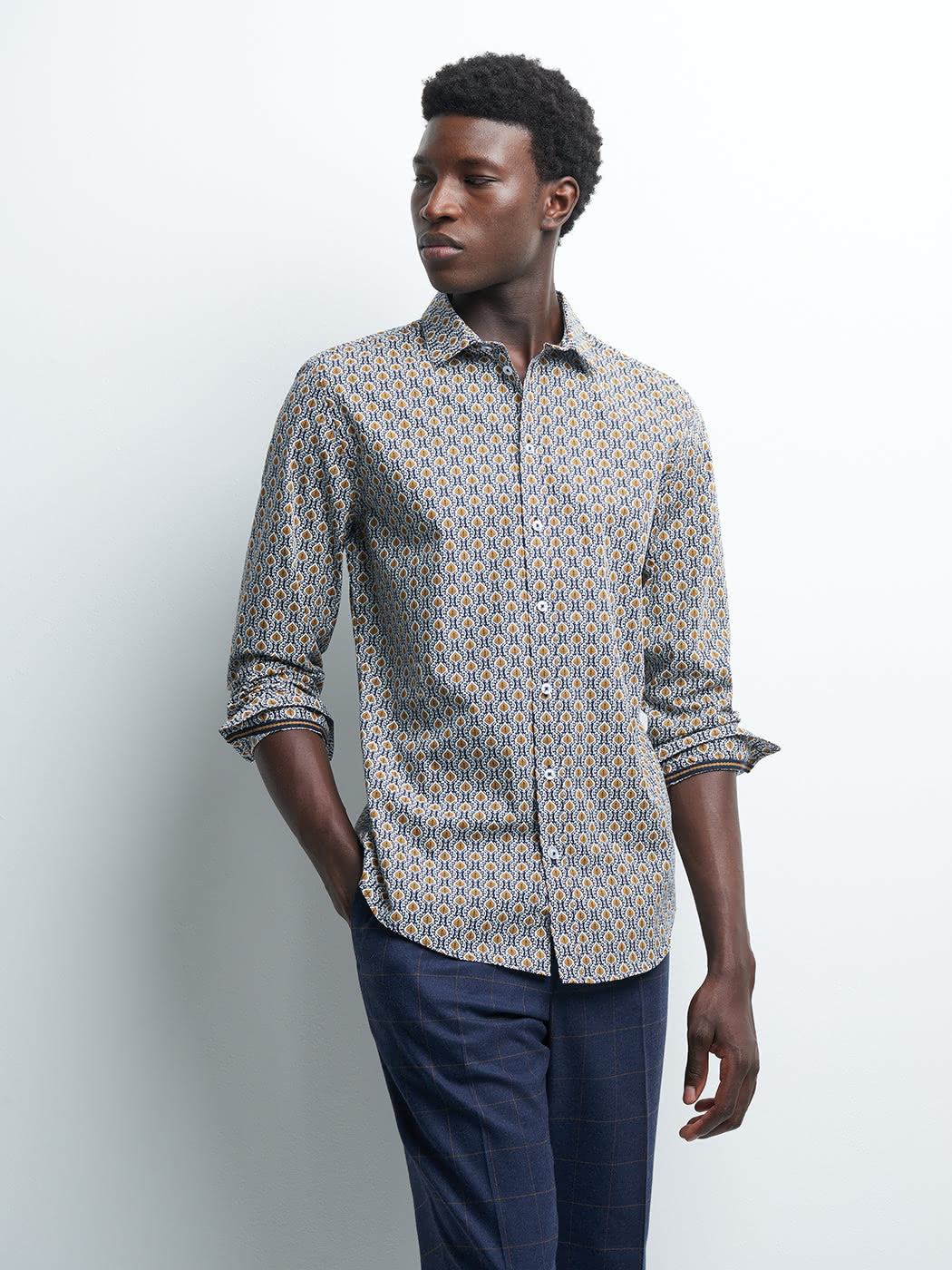 Chemise extra-slim stretch fantaisie - DEVRED 1902