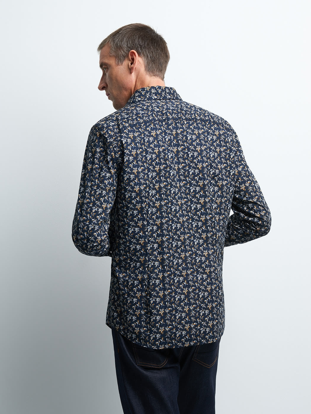 Chemise slim en popeline fleurie - DEVRED 1902